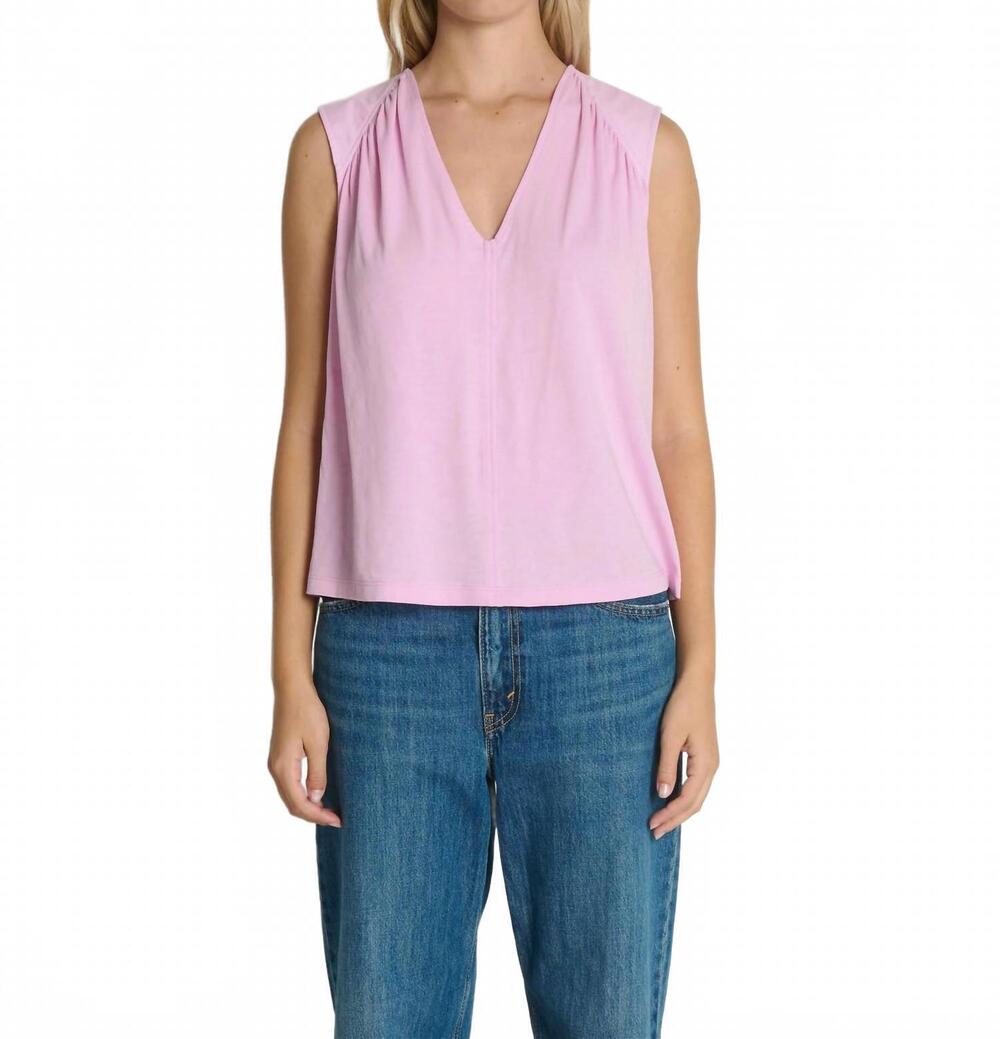 NEW NATION LTD selma v-neck tank top in lilac